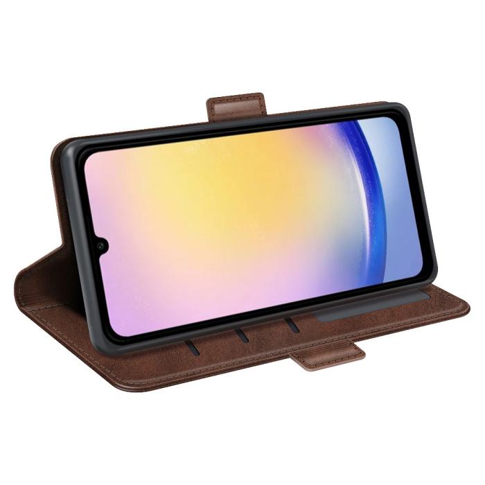 Bild 3,  Samsung Galaxy A26 5G Plånboksfodral Läder Brun - Teknikhallen.se