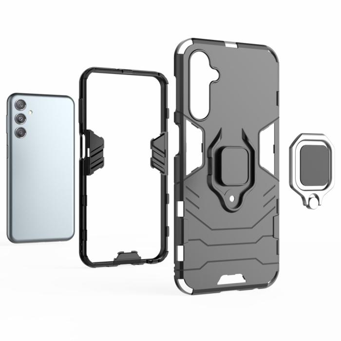 Bild 4,  Samsung Galaxy S23 FE Skal Hybrid Armor Ring Svart - Teknikhallen.se
