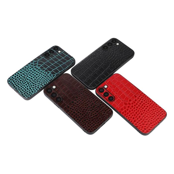 Bild 3,  Samsung Galaxy S23 Plus Skal Krokodil Textur Svart - Teknikhallen.se