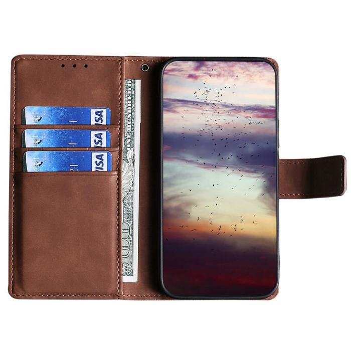 Bild 2,  Samsung Galaxy S23 Plus Fodral Krokodil Textur Brun - Teknikhallen.se