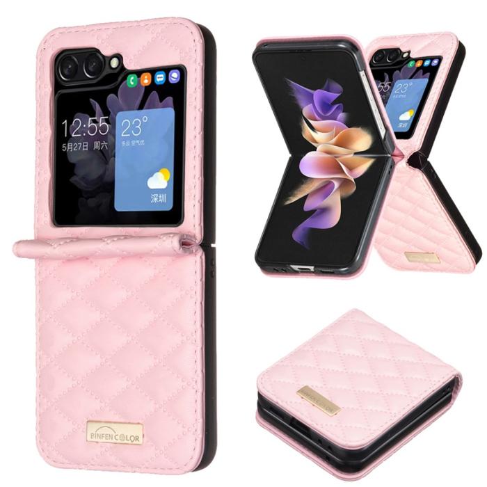 Bild 2, BINFEN BINFEN Galaxy Z Flip 6/7 FE Skal Diamond Textur Rosa - Teknikhallen.se