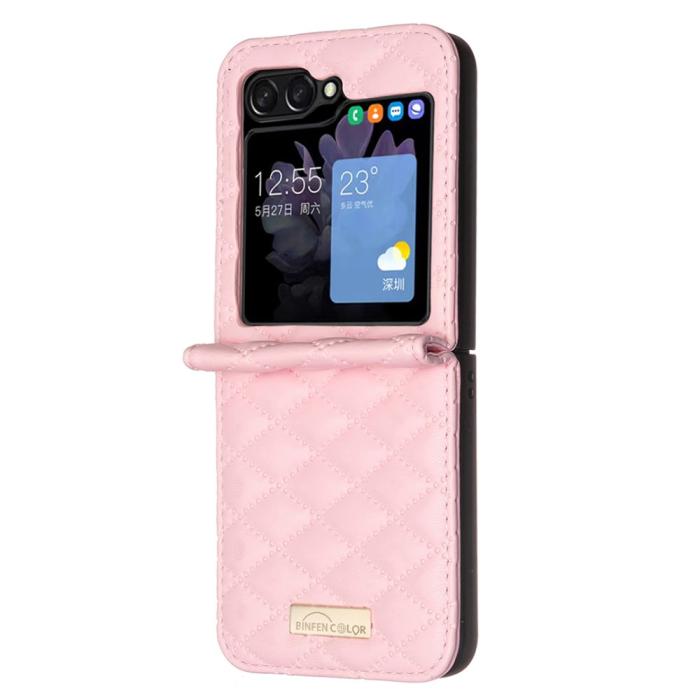 Bild 3, BINFEN BINFEN Galaxy Z Flip 6/7 FE Skal Diamond Textur Rosa - Teknikhallen.se