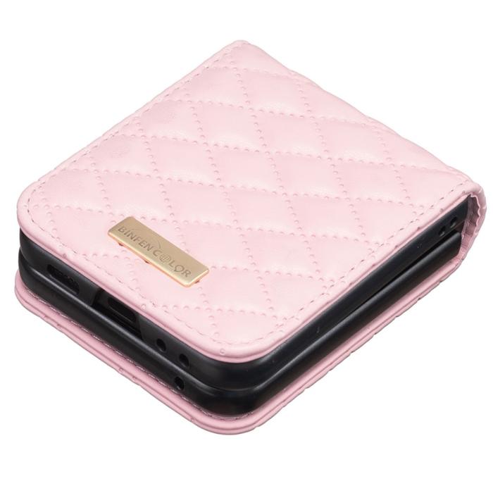 Bild 4, BINFEN BINFEN Galaxy Z Flip 6/7 FE Skal Diamond Textur Rosa - Teknikhallen.se