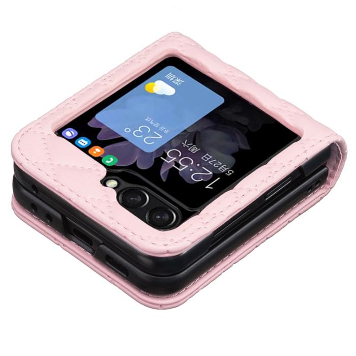 Bild 5, BINFEN BINFEN Galaxy Z Flip 6/7 FE Skal Diamond Textur Rosa - Teknikhallen.se
