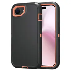  iPhone 17e/16e Skal Extreme Shockproof Hybrid Svart/Orange - Teknikhallen.se