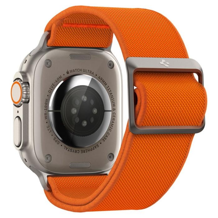 Bild 2, Spigen Spigen Apple Watch 42/44/45/46/49 mm Armband Fit Lite Ultra Orange - Teknikhallen.se