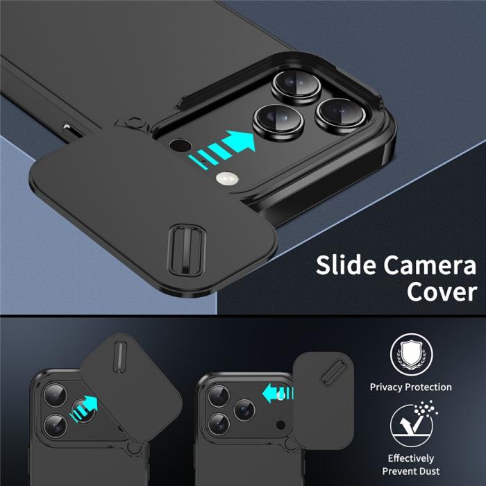 Bild 3,  iPhone 17 Pro Skal Hybrid Armor CamCover Svart - Teknikhallen.se