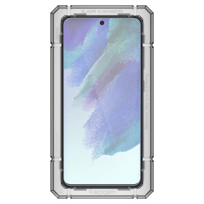 Bild 3, Spigen Spigen Samsung Galaxy S21 FE 2-PACK ALM Glas.tR Härdat Glas - Teknikhallen.se