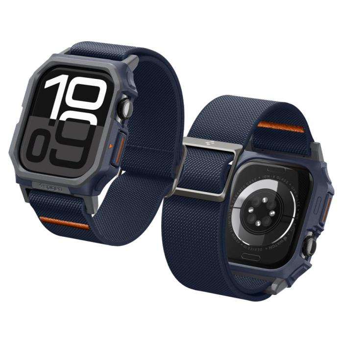 Bild 2, Spigen Spigen Apple Watch 11/10 (46 mm) Skal/Armband Lite Fit 'Pro' Navy Blue - Teknikhallen.se