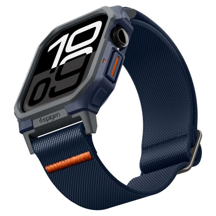 Bild 3, Spigen Spigen Apple Watch 11/10 (46 mm) Skal/Armband Lite Fit 'Pro' Navy Blue - Teknikhallen.se
