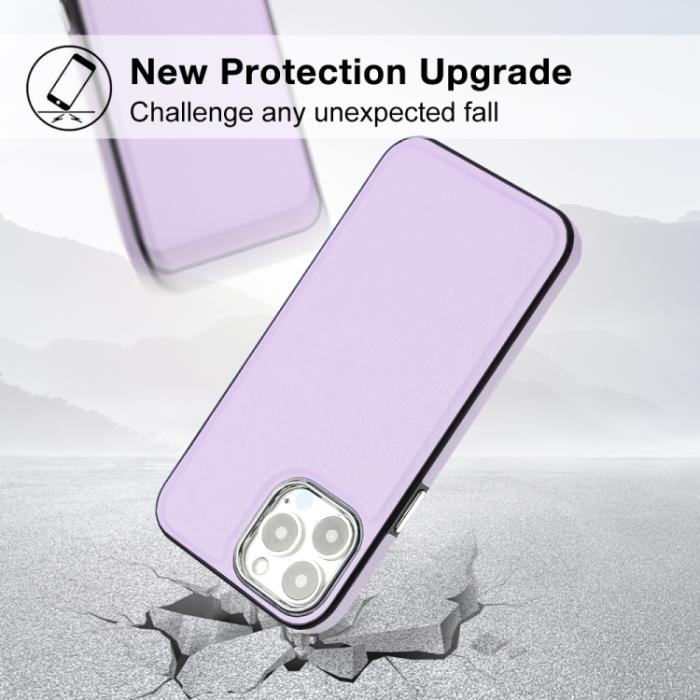 Bild 3,  iPhone 15 Pro Skal Läderbelagt Lila - Teknikhallen.se
