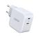 Choetech Choetech 40W 3A 2x USB-C Power Delivery Snabbladdare - Vit - Teknikhallen.se