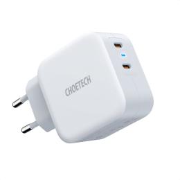 Choetech Choetech 40W 3A 2x USB-C Power Delivery Snabbladdare - Vit - Teknikhallen.se