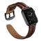  Äkta Läder Armband Apple Watch 42/44/45/49 mm Mörk Brun - Teknikhallen.se