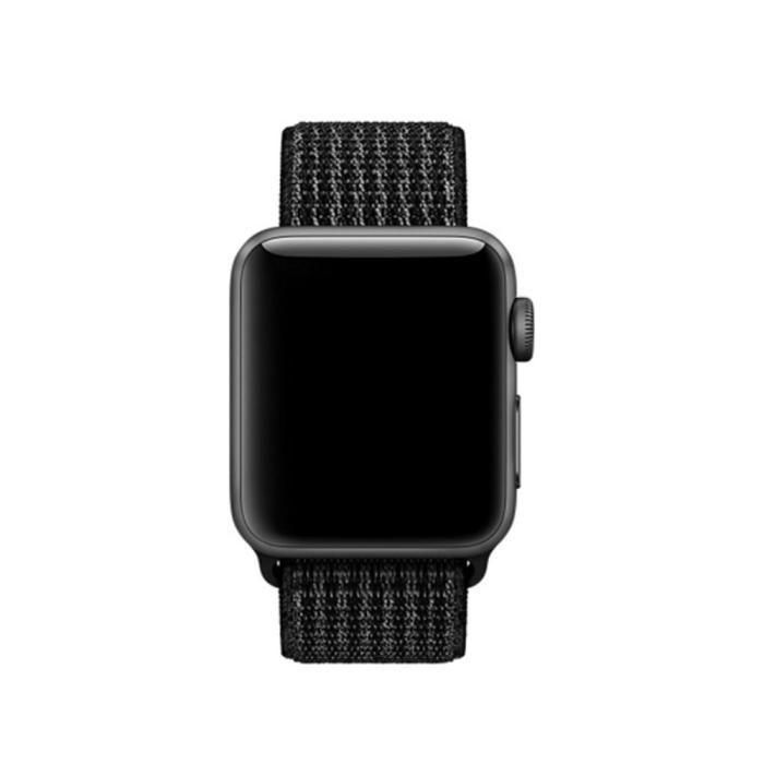 Bild 2,  Nylon Armband Apple Watch 42/44/45/46/49 mm Svart - Teknikhallen.se