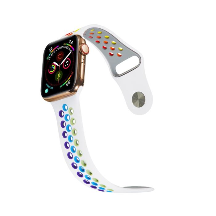 Bild 3,  Ihåligt Silikon Armband Apple Watch 42/41/40/38 mm - Pride - Teknikhallen.se
