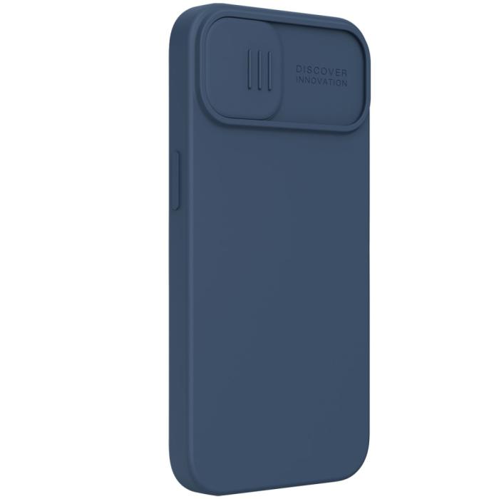 Bild 5, NILLKIN iPhone 13 Pro - NILLKIN MagSafe CamShield Silky Liquid Skal - Blå - Teknikhallen.se