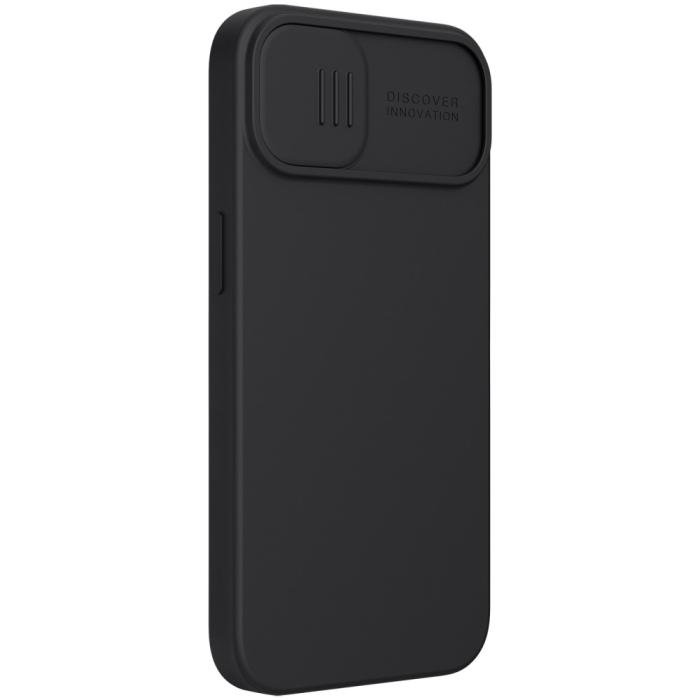 Bild 5, NILLKIN iPhone 13 Pro - NILLKIN MagSafe CamShield Silky Liquid Skal - Svart - Teknikhallen.se
