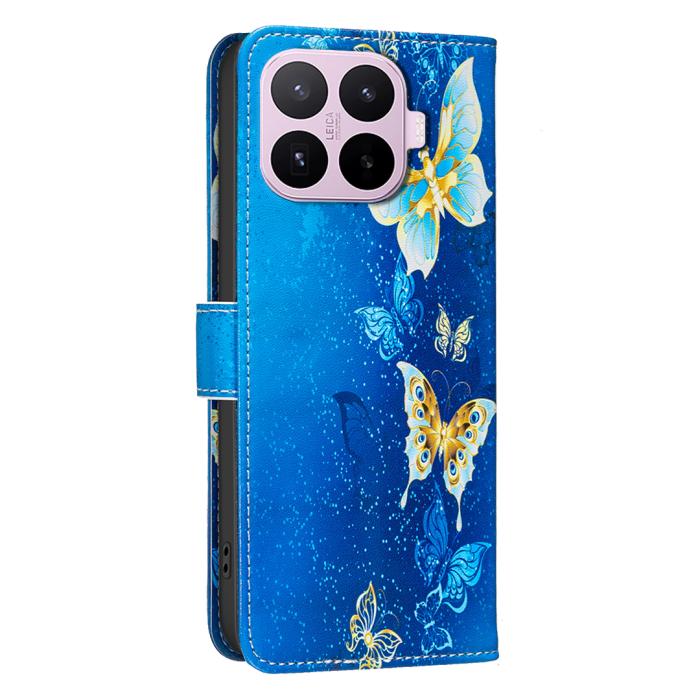 Bild 2,  Xiaomi 17T Pro Fodral Läder Fjärilar Blå - Teknikhallen.se