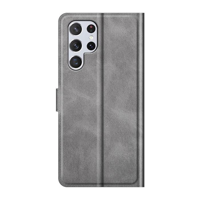 Bild 3,  Samsung Galaxy S22 Ultra Fodral Solid Läder Grå - Teknikhallen.se