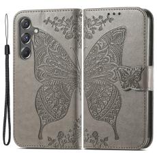  Samsung Galaxy A15 5G Fodral Big Butterfly Gr&aring; - Teknikhallen.se
