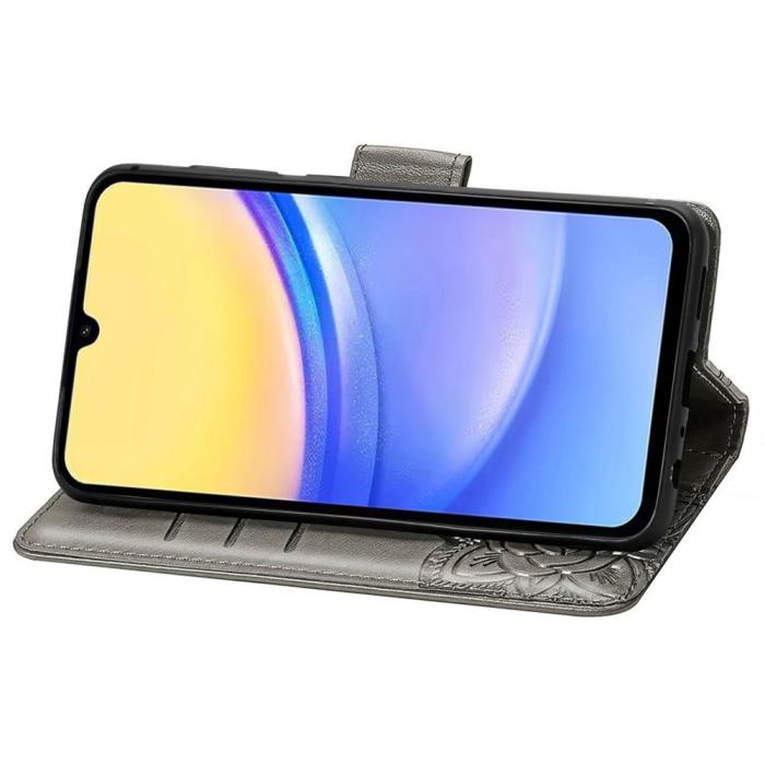 Bild 3,  Samsung Galaxy A15 5G Fodral Big Butterfly Grå - Teknikhallen.se