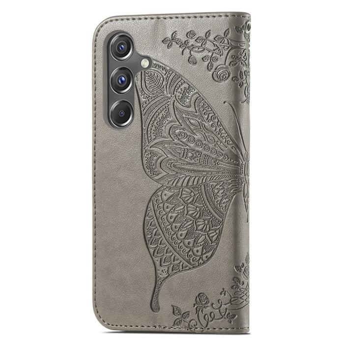 Bild 4,  Samsung Galaxy A15 5G Fodral Big Butterfly Grå - Teknikhallen.se