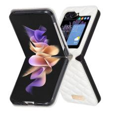  Galaxy Z Flip 6 / 7 FE Skal Diamond Textur Vit - Teknikhallen.se
