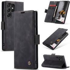 CASEME CASEME Galaxy S24 Ultra Fodral Retro L&auml;der Svart - Teknikhallen.se