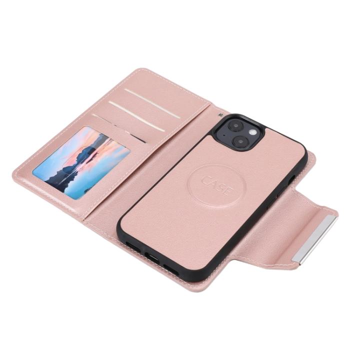 Bild 4,  iPhone 14 2in1 Magnet Fodral / Skal Roséguld - Teknikhallen.se