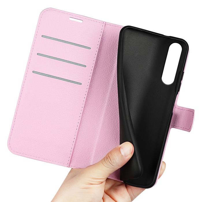 Bild 4,  Sony Xperia 1 VI Fodral Litchi Läder Ljus Rosa - Teknikhallen.se