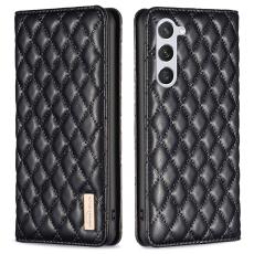 BINFEN BINFEN Galaxy S24 Fodral Diamond Flip L&auml;der Svart - Teknikhallen.se