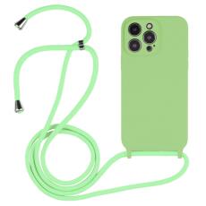  iPhone 15 Pro Max Skal Silikon Med Sn&ouml;re Matcha Green - Teknikhallen.se