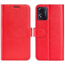  Motorola Moto E13 Fodral Crazy Horse L&auml;der R&ouml;d - Teknikhallen.se