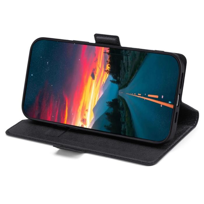 Bild 2,  Motorola Edge 30 Neo 5G Fodral Slim Magnetisk Stängning Svart - Teknikhallen.se