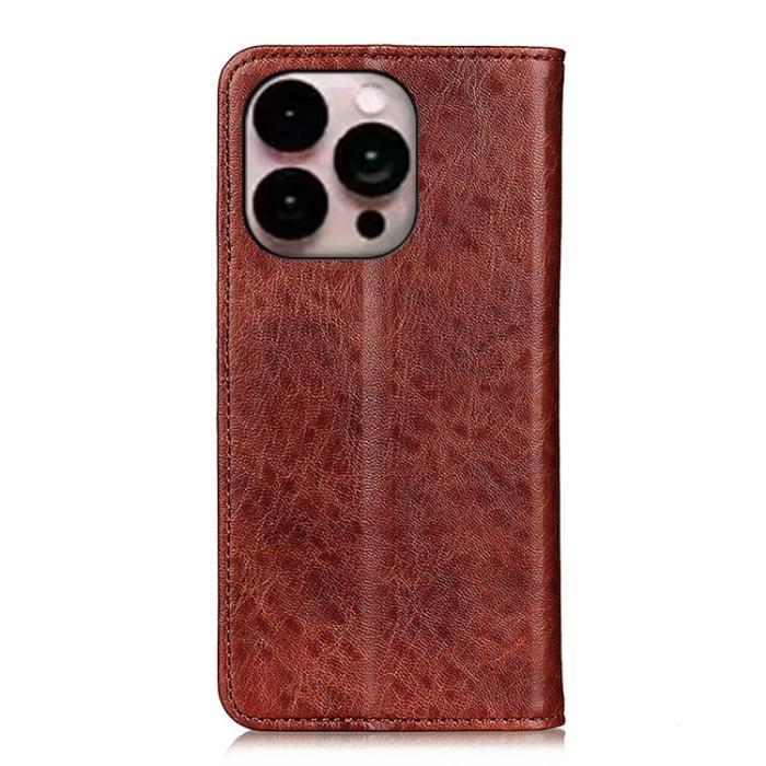 Bild 3,  iPhone 14 Pro Max Fodral Flip Läder Brun - Teknikhallen.se