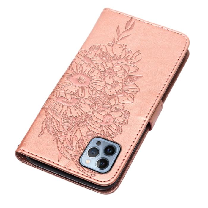 Bild 5,  iPhone 15 Pro Fodral Med Fjäril Tryck Roséguld - Teknikhallen.se
