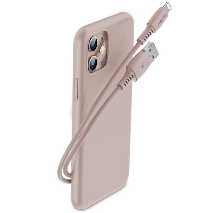 Bild 5, BASEUS BASEUS 1.2m Lightning Kabel 2.4A - Rosa - Teknikhallen.se
