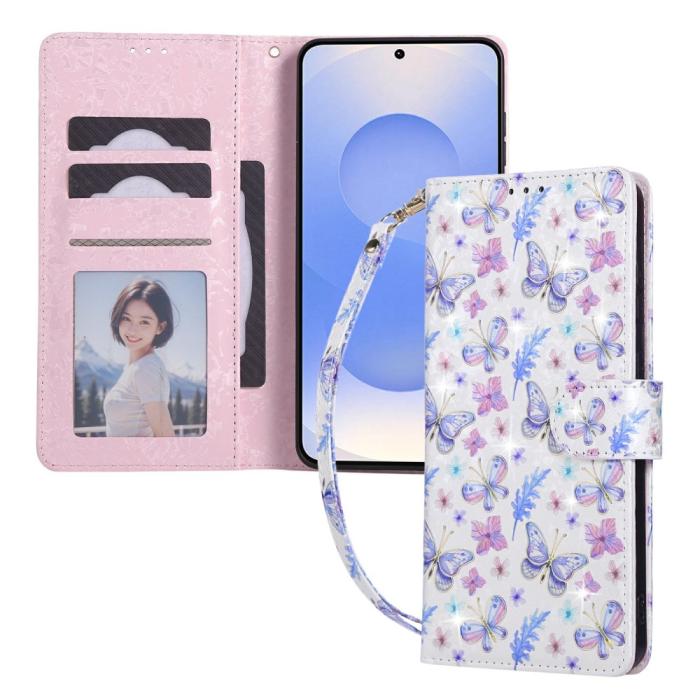 Bild 5,  Samsung Galaxy S25 Edge Fodral RFID Fjärilar / Blommor - Teknikhallen.se