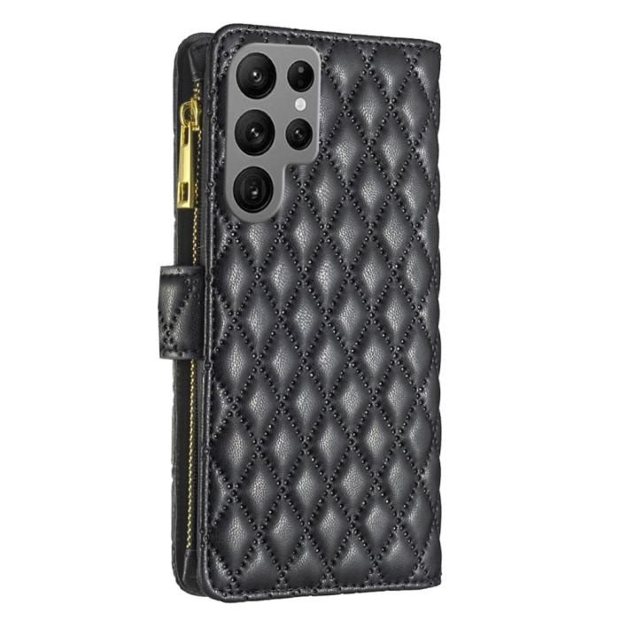 Bild 6, BINFEN BINFEN Galaxy S24 Ultra Fodral Diamond Multifunktionell Svart - Teknikhallen.se