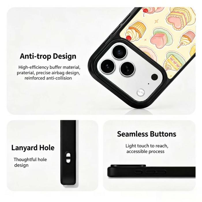 Bild 3,  iPhone 18 Pro Max/17 Pro Max Skal MagSafe UV-Mönster Tårtor - Teknikhallen.se