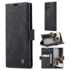 CASEME CASEME Samsung Galaxy S23 Ultra Fodral Flip L&auml;der Svart - Teknikhallen.se