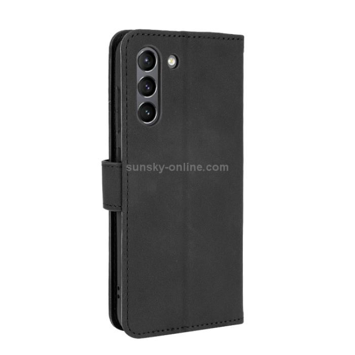 Bild 3,  Samsung Galaxy S21 FE Fodral Skin Touch Läder Svart - Teknikhallen.se