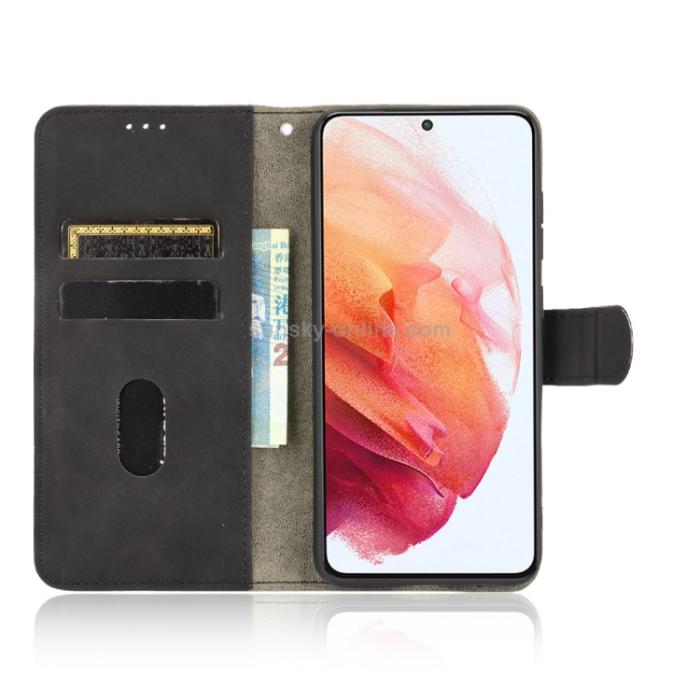 Bild 4,  Samsung Galaxy S21 FE Fodral Skin Touch Läder Svart - Teknikhallen.se