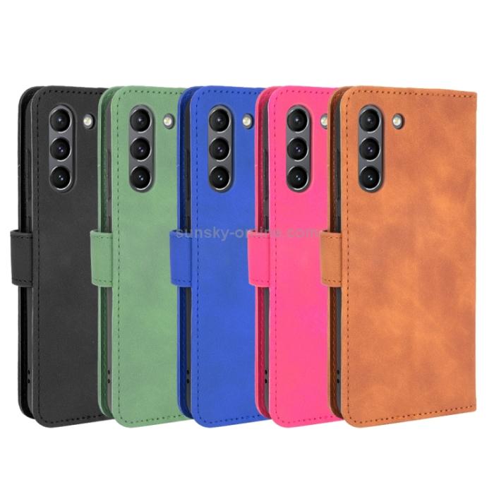 Bild 6,  Samsung Galaxy S21 FE Fodral Skin Touch Läder Svart - Teknikhallen.se