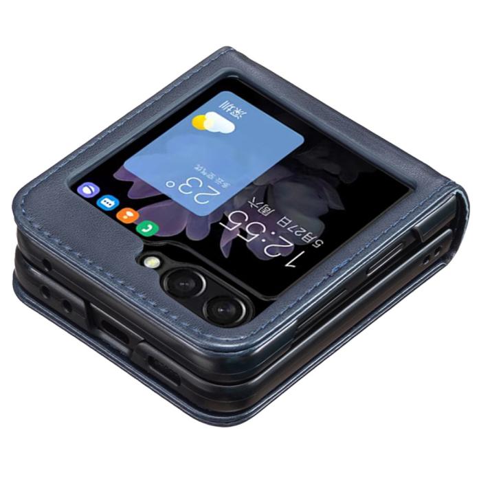 Bild 5,  Galaxy Z Flip 6 / 7 FE Skal Fjäril Textur Mörk Blå - Teknikhallen.se