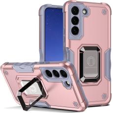  Samsung Galaxy S23 Skal Shockproof Ring Hybrid Ros&eacute;guld - Teknikhallen.se