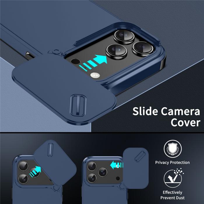 Bild 3,  iPhone 17 Pro Skal Hybrid Armor CamCover Blå - Teknikhallen.se