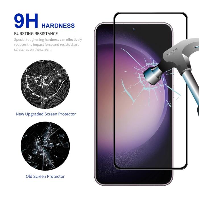 Bild 2,  2-Pack Samsung Galaxy S24 FE Heltäckande Skärmskydd i Härdat Glas - Teknikhallen.se