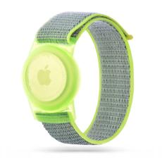 Tech-Protect Tech-Protect Nylon Armband F&ouml;r AirTag Till Barn Lime Gr&ouml;n - Teknikhallen.se
